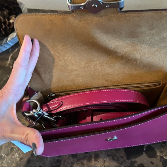 Coach Morgan Shoulder bag, NWT, bright violet color, 10.5” X 6” - Picture 7 of 10